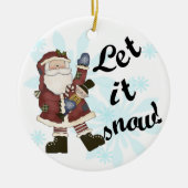 Laat het Snow Santa Keepomwille Ornament (Voorkant)