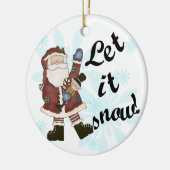 Laat het Snow Santa Keepomwille Ornament (Links)