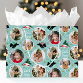 Laat het Snow Scottie Dog Fun Custom Photo Mint Groot Cadeauzakje