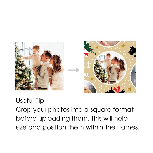 Laat het Snow Scottie Dog Fun Custom Photo Mint Medium Cadeauzakje