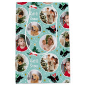 Laat het Snow Scottie Dog Fun Custom Photo Mint Medium Cadeauzakje (Voorkant)