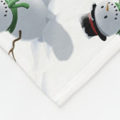 Laat het Snow Snowman Fleece Deken (Hoek)