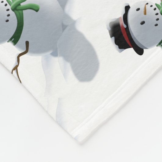 Laat het Snow Snowman Fleece Deken (Hoek)