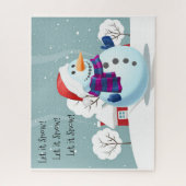 Laat het Snow Snowman Legpuzzel (Verticaal)