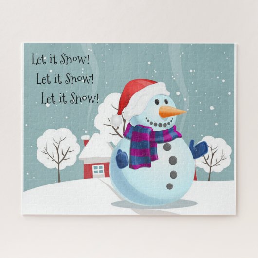 Laat het Snow Snowman Legpuzzel (Horizontaal)