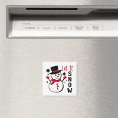 Laat het Snow Snowman Magneet (Insitu (Vaatwasser))
