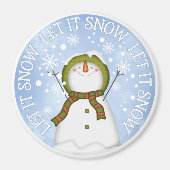 Laat het Snow Snowman Magneet (Voorkant)