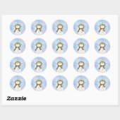 Laat het Snow Snowman Ronde Sticker (Vel)