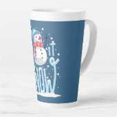 Laat het Snow Snowmen Latte Mok (Rechterhoek)