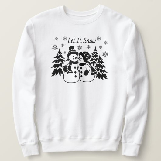 Laat het Snow Sweatshirt (Design voorkant)