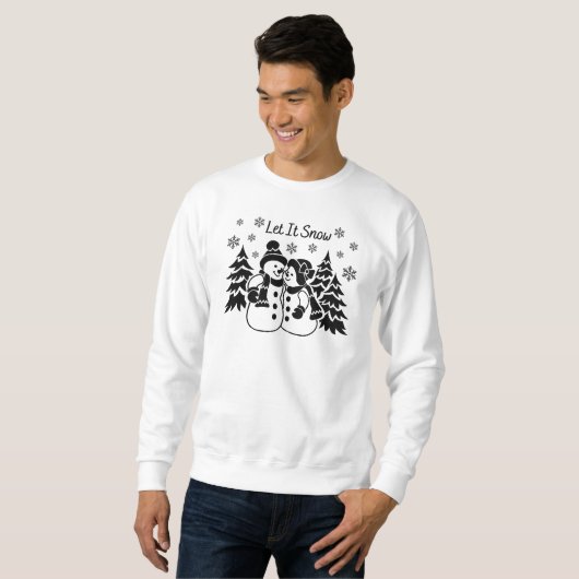 Laat het Snow Sweatshirt (Voorkant volledig)
