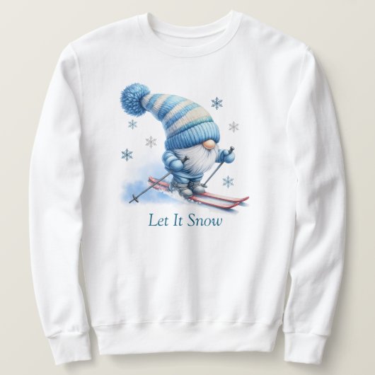 Laat het Snow Sweatshirt (Design voorkant)