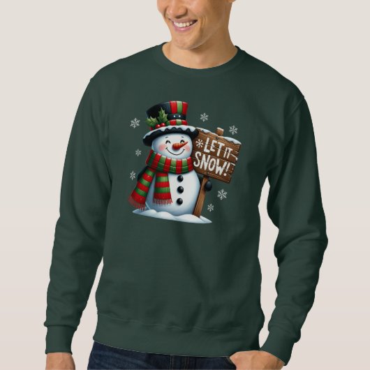 Laat het Snow Sweatshirt (Voorkant)