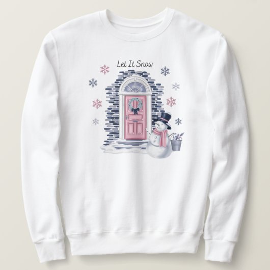 Laat het Snow Sweatshirt (Design voorkant)
