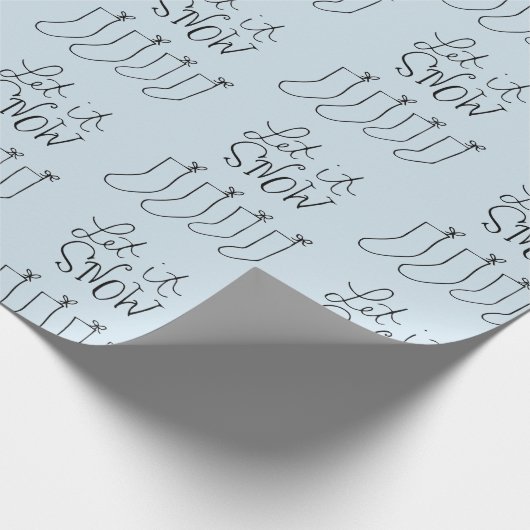 Laat het Snow Wrapping Paper Cadeaupapier (Hoek)