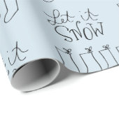 Laat het Snow Wrapping Paper Cadeaupapier (Rol Hoek)