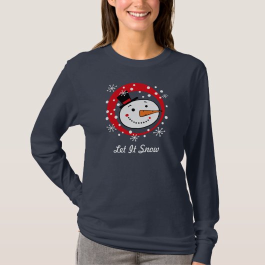 Laat het Snowman Aangepast T-shirt (Voorkant)