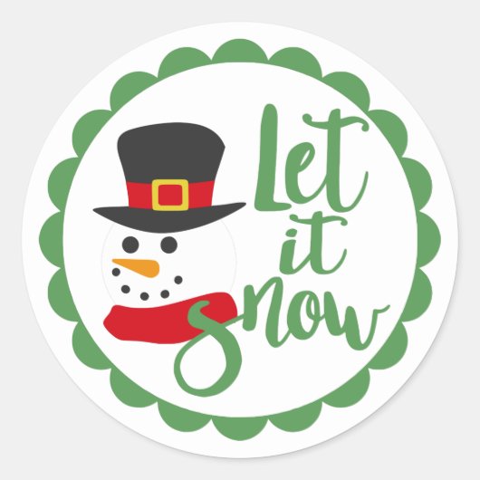 Laat het Snowman/Snowman/Kerstontwerp zien Ronde Sticker (Voorkant)