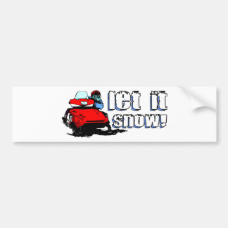 Laat het Snowmobile Bumpersticker