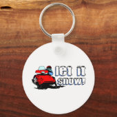 Laat het Snowmobile Sleutelhanger (Voorkant)