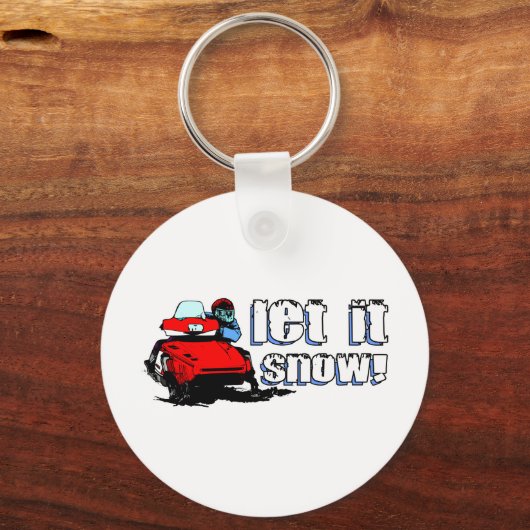 Laat het Snowmobile Sleutelhanger (Voorkant)
