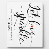 Laat het Sparkle-teken Tabletop Plaque met Easel v Fotoplaat (Voorkant)