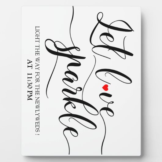 Laat het Sparkle-teken Tabletop Plaque met Easel v Fotoplaat (Voorkant)