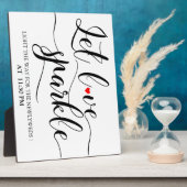 Laat het Sparkle-teken Tabletop Plaque met Easel v Fotoplaat (Zijkant)