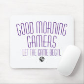 Laat het spel beginnen Gamer citaat Muismat (Met muis)