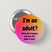 Laat het stoppen ronde button 5,7 cm (Voorkant /achterkant)