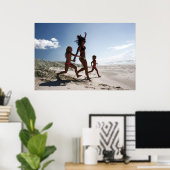 laat het strand raken poster (Thuiskantoor)