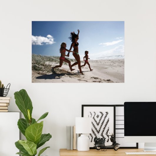 laat het strand raken poster (Thuiskantoor)