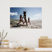 laat het strand raken poster (Keuken)