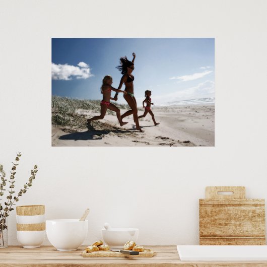 laat het strand raken poster (Keuken)