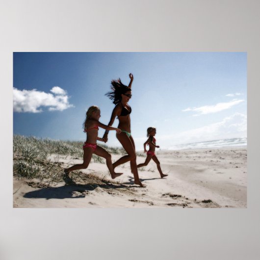 laat het strand raken poster (Voorkant)