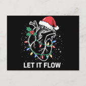 Laat het stromen Anatomie Hart Cardiac Nurse Santa Feestdagenkaart (Voorkant)