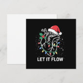 Laat het stromen Anatomie Hart Cardiac Nurse Santa Feestdagenkaart (Voorkant / Achterkant)