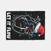 Laat het stromen Anatomie Hart Cardiac Nurse Santa Fleece Deken (Voorkant (Horizontaal))