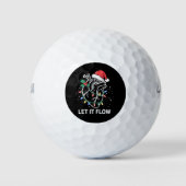 Laat het stromen Anatomie Hart Cardiac Nurse Santa Golfballen (Voorkant)