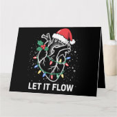 Laat het stromen Anatomie Hart Cardiac Nurse Santa Kaart (Voorkant)