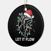 Laat het stromen Anatomie Hart Cardiac Nurse Santa Keramisch Ornament (Links)