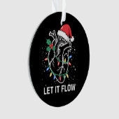 Laat het stromen Anatomie Hart Cardiac Nurse Santa Ornament (voorkant)