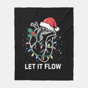 Laat het stromen Anatomie Hart Cardiale Verpleegst Fleece Deken