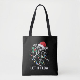 Laat het stromen Anatomie Hart Cardiale Verpleegst Tote Bag