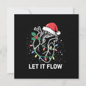 Laat het stromen Anatomie Hart Hartverpleegster Ke Feestdagenkaart (Voorkant)