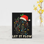 Laat het stromen Grappige anatomische hart Kerstmi Kaart (Gele Bloem)