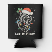 Laat het stromen Hart Verpleegster Kerstmis Blikjeskoeler (Voorkant)