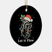 Laat het stromen Hart Verpleegster Kerstmis Keramisch Ornament (Rechts)