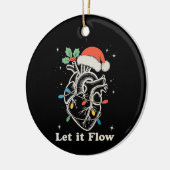 Laat het stromen Hart Verpleegster Kerstmis Keramisch Ornament (Links)