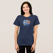 Laat het stromen Typografische golfkunst T-shirt (Voorkant volledig)